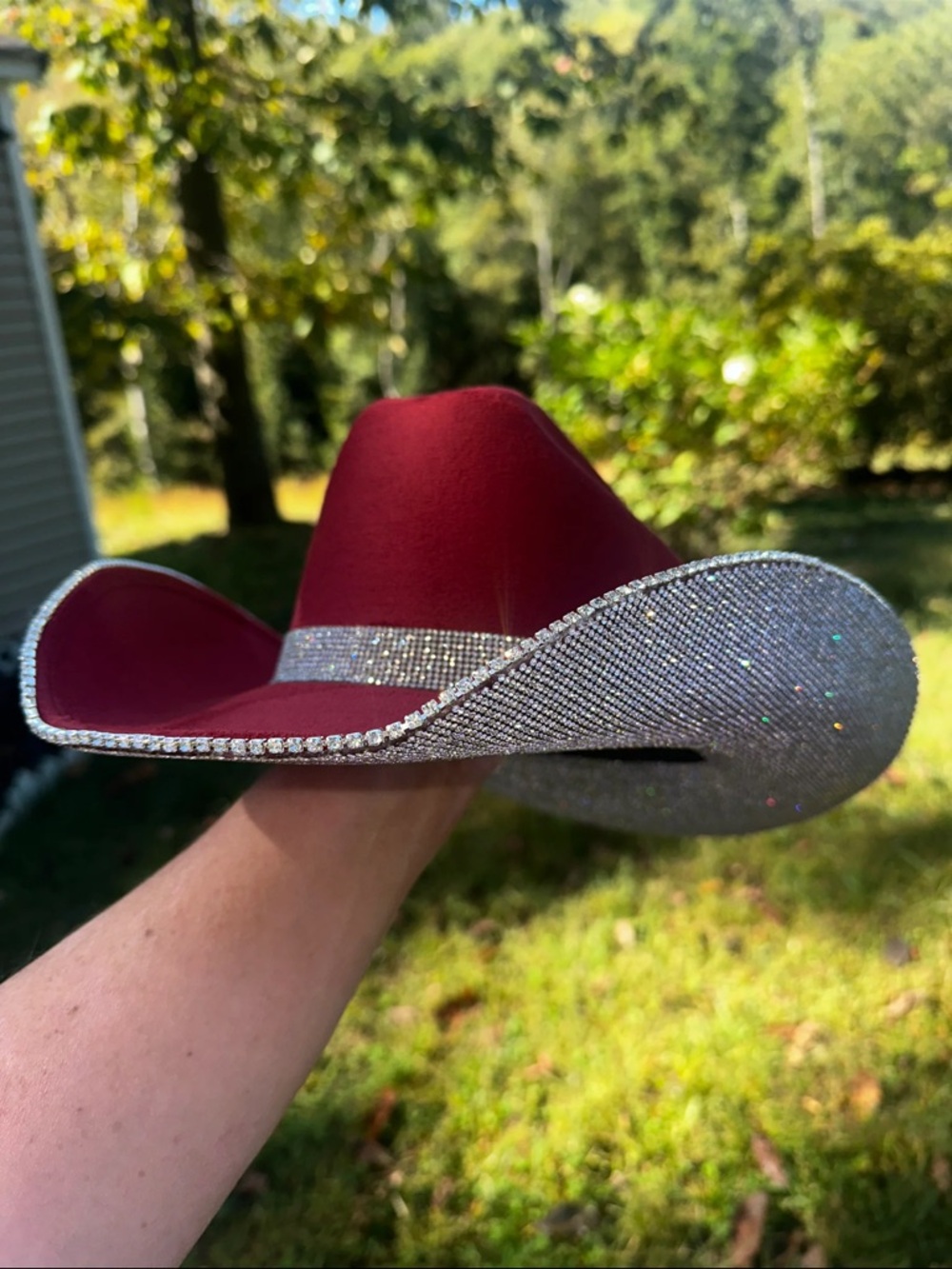 Rhinestone Cowgirl burgundy Cowboy Hat